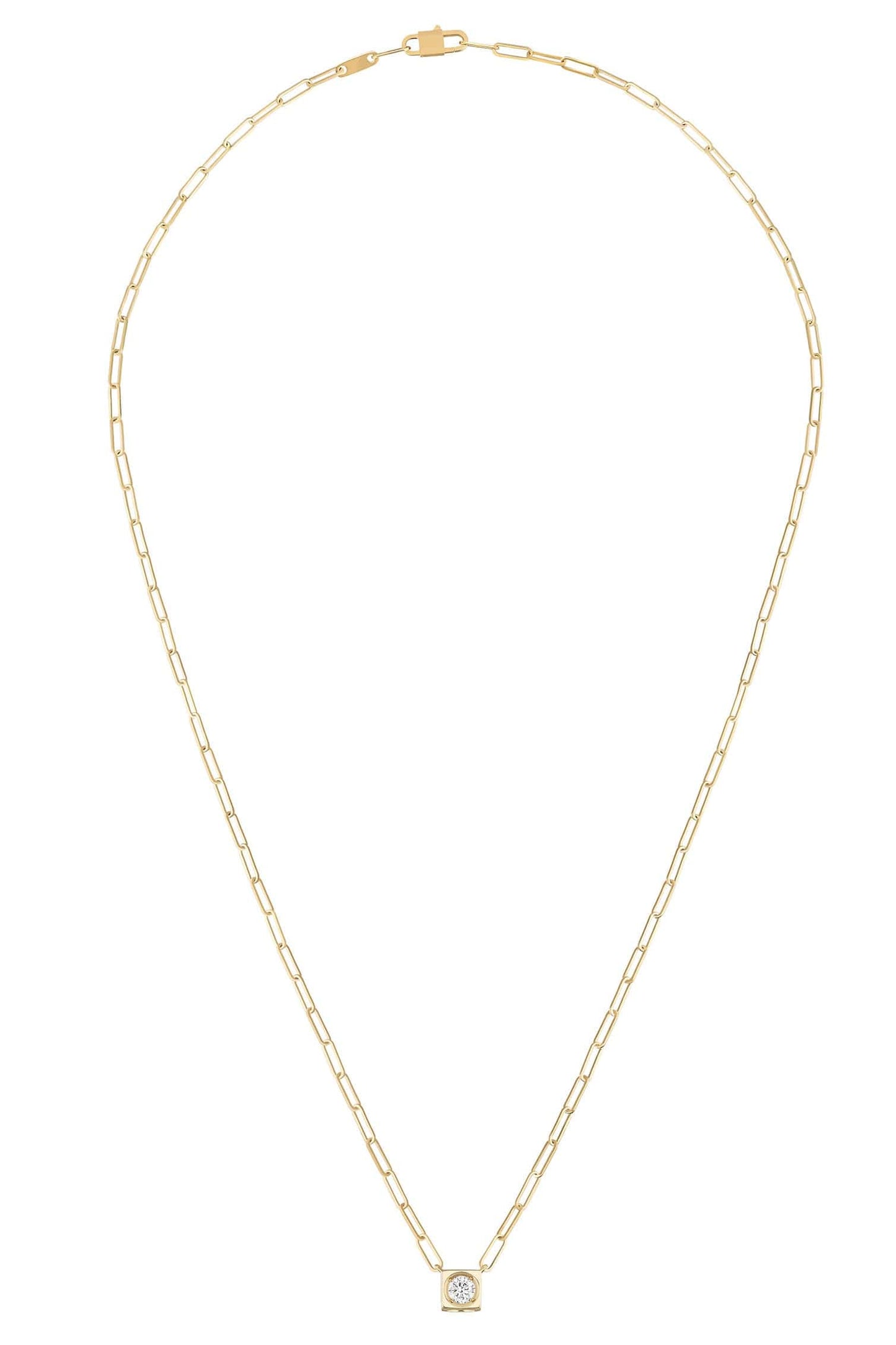 DINH VAN-Le Cube Diamant Large Necklace-YELLOW GOLD