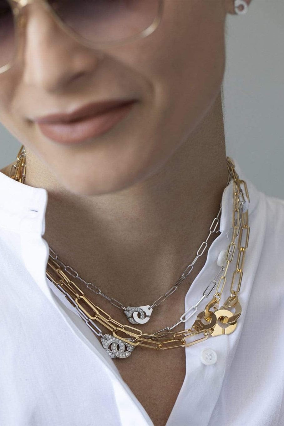 DINH VAN-Menottes R15 Chain Necklace - Yellow Gold-YELLOW GOLD