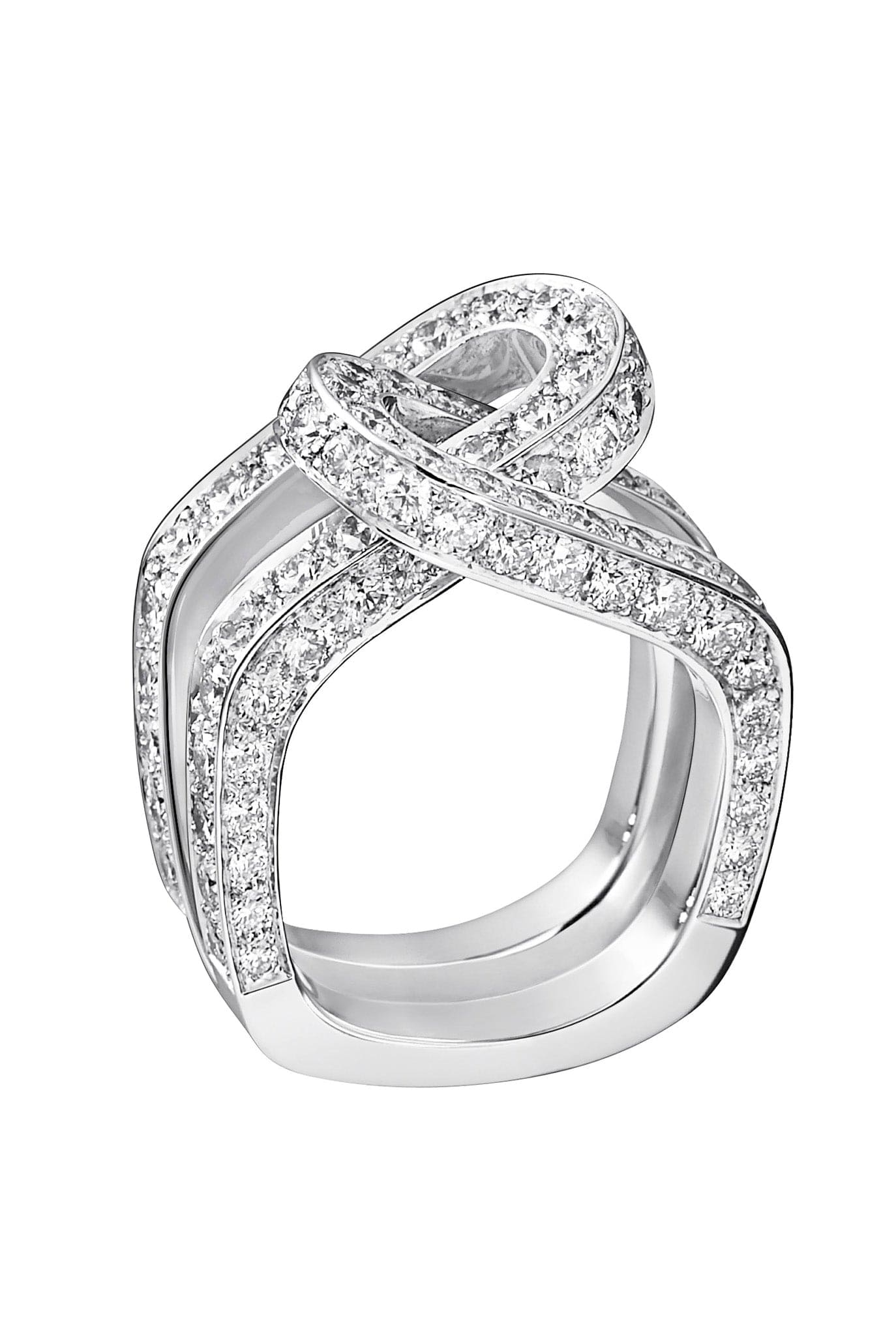 DINH VAN-Maillon Star Ring-WHITE GOLD