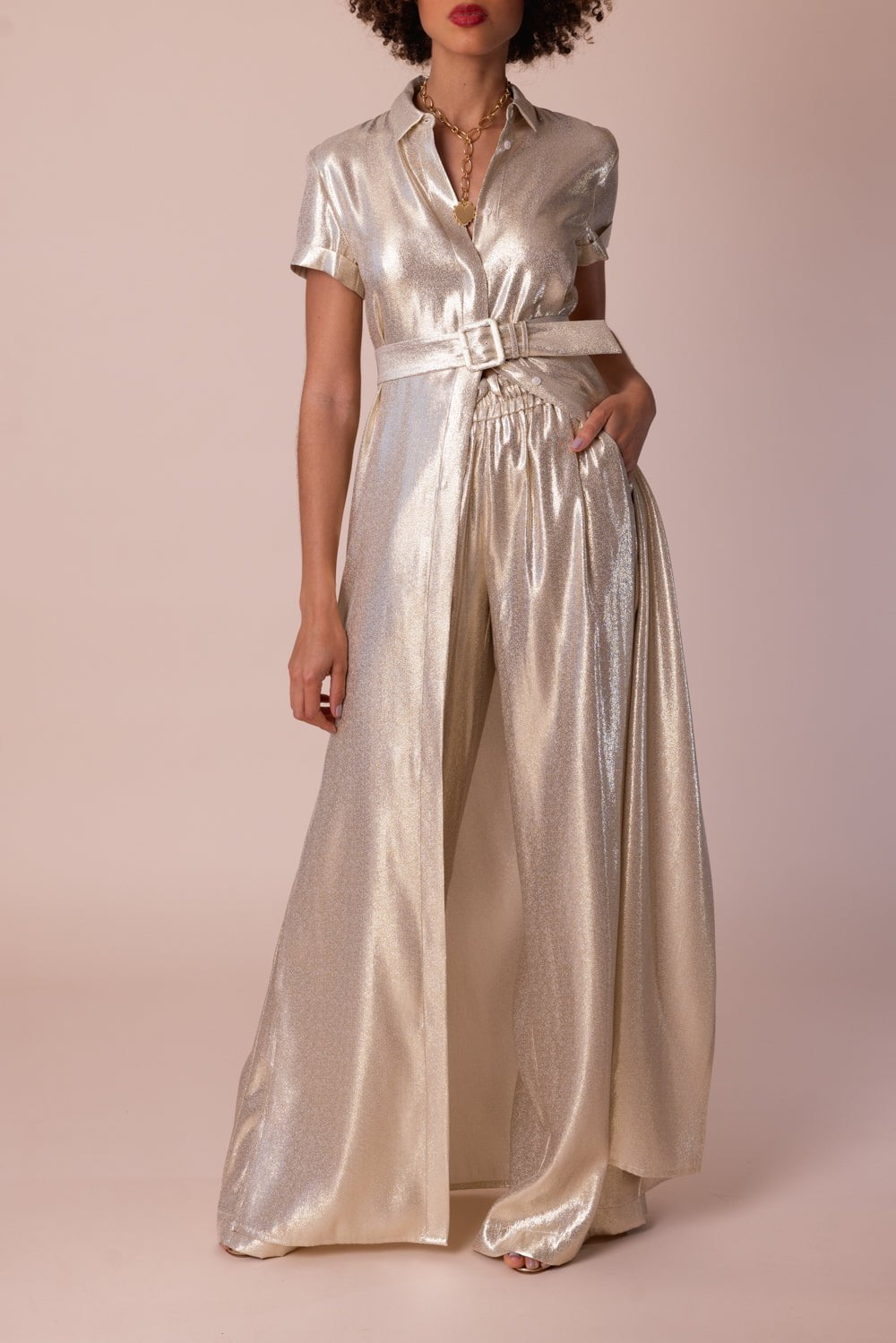 DMN PARIS-Jil Pant - Gold-
