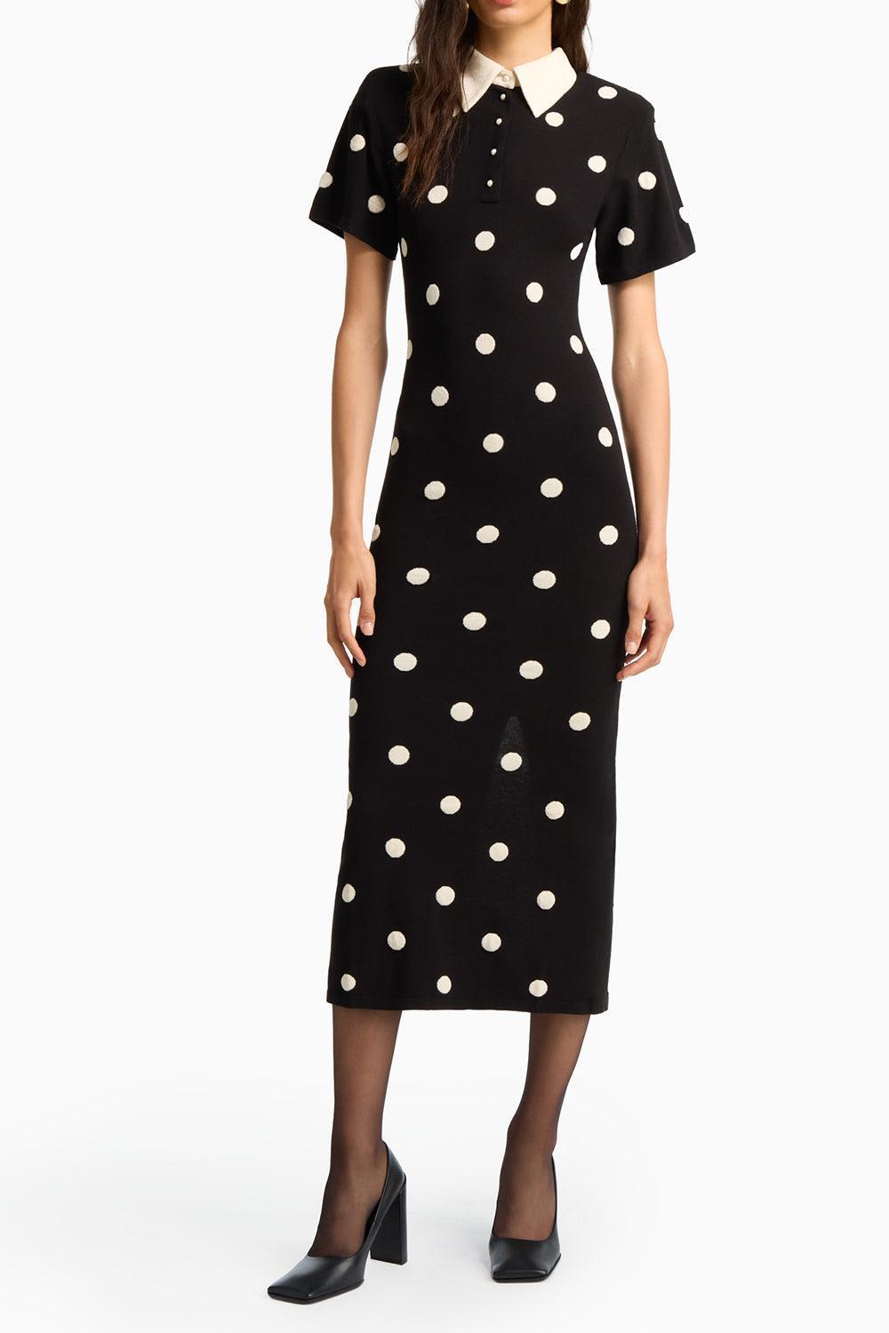  Devon Polka Dot Midi Dress-POLKADOT-XS-CLOTHINGDRESSCOCKTAIL-DODIEE 
