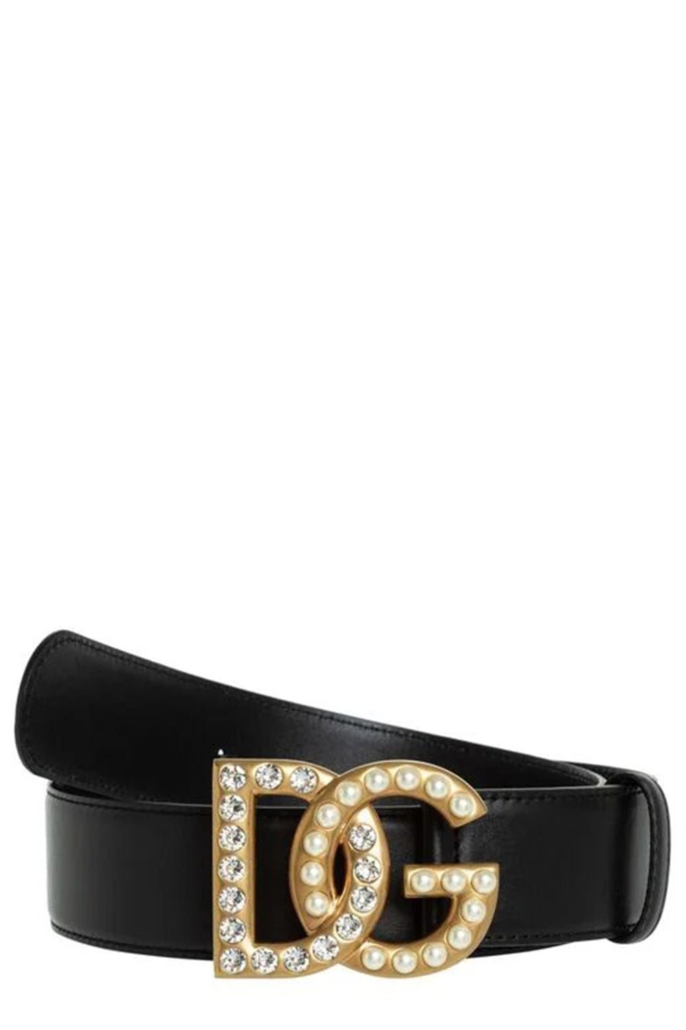 DOLCE & GABBANA-DG Logo Crystal Belt-