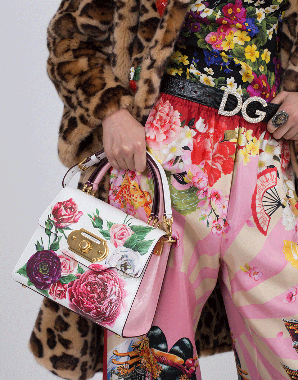 DOLCE & GABBANA-Iguana DG Crystal Logo Belt-