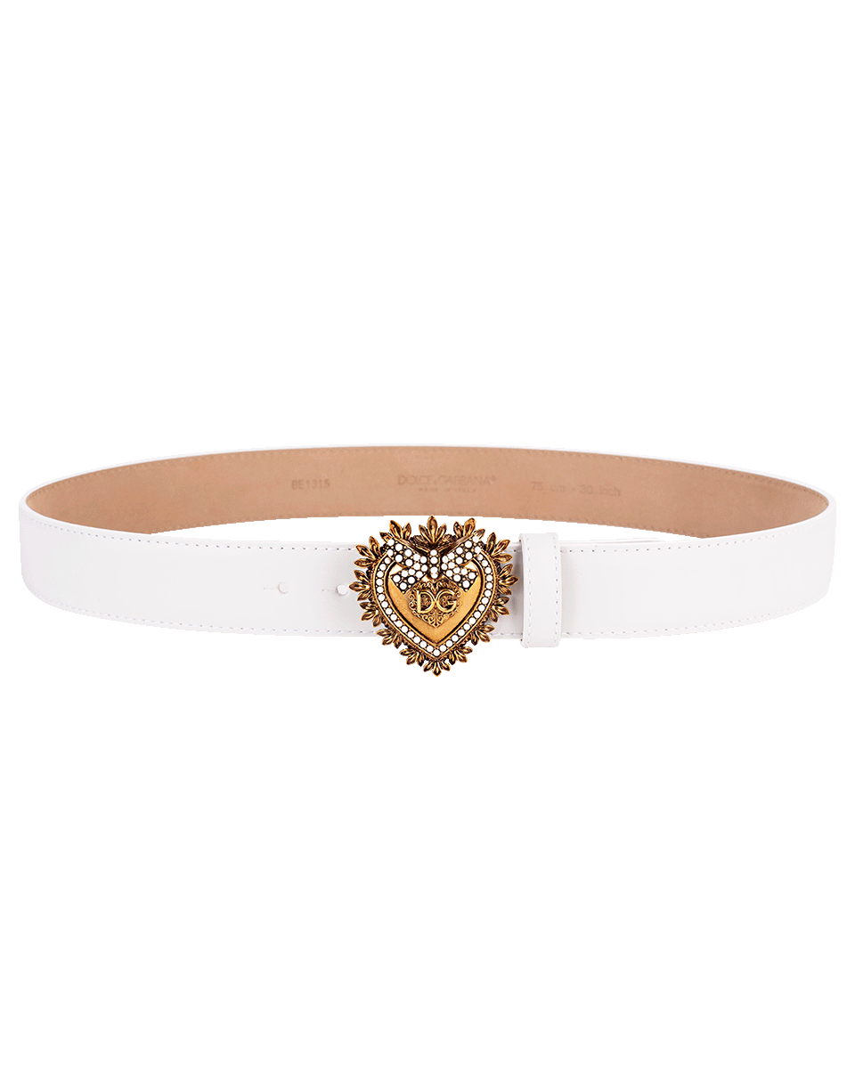 DOLCE & GABBANA-White Devotion Belt-