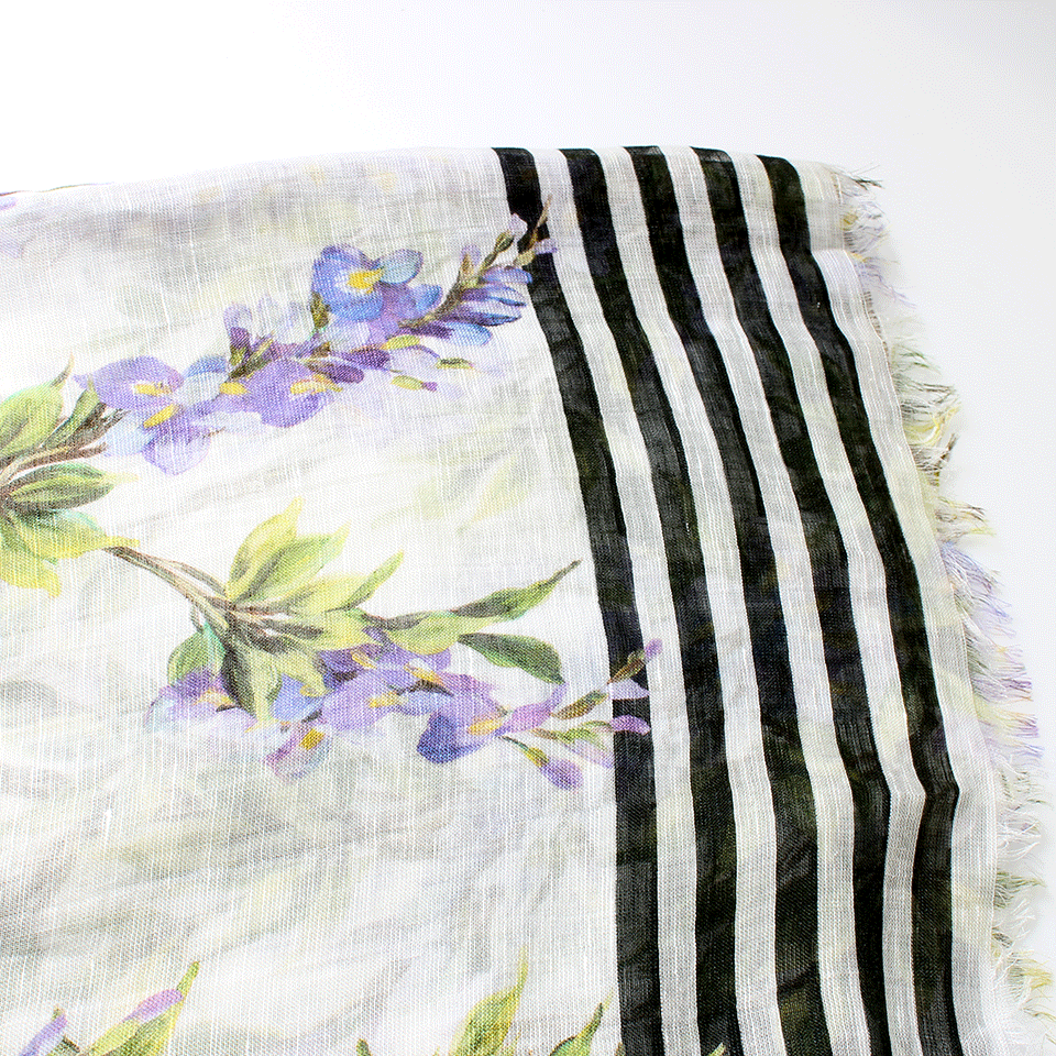 DOLCE & GABBANA-Wisteria Stripe Scarf-WISTERIA