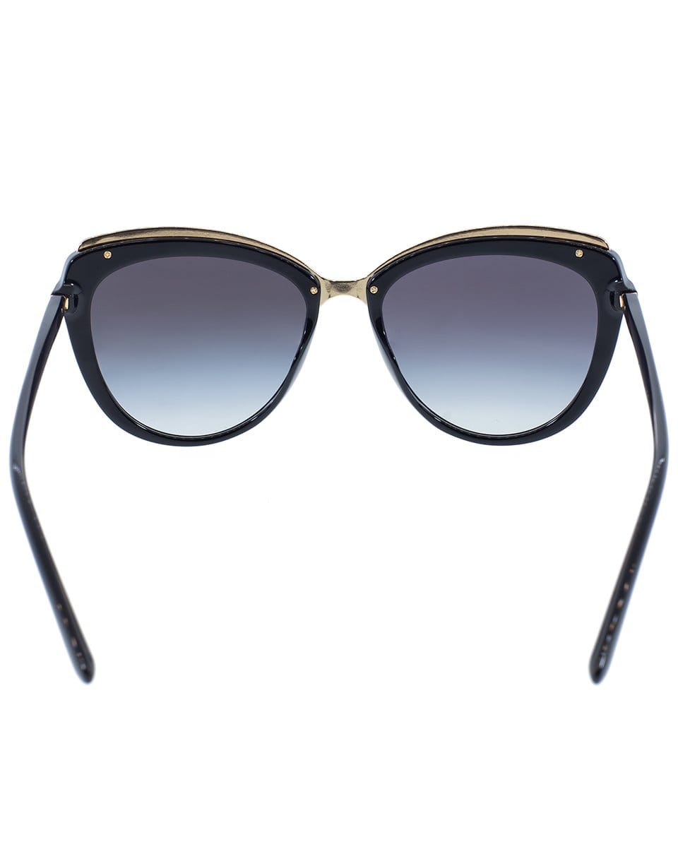 DOLCE & GABBANA-Black Cat Eye Sunglasses-BLACK