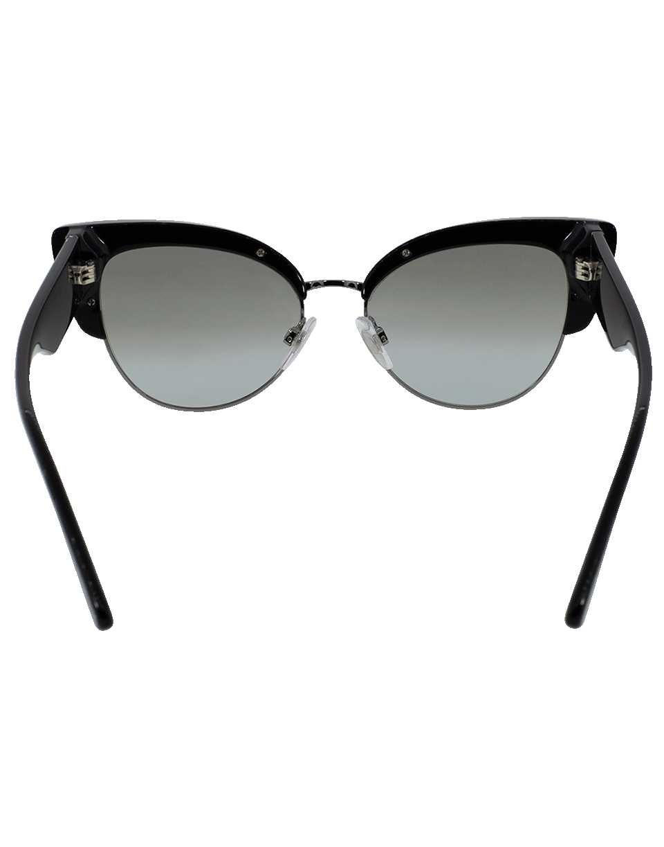 DOLCE & GABBANA-Leopard Cat Eye Sunglasses-BLACK