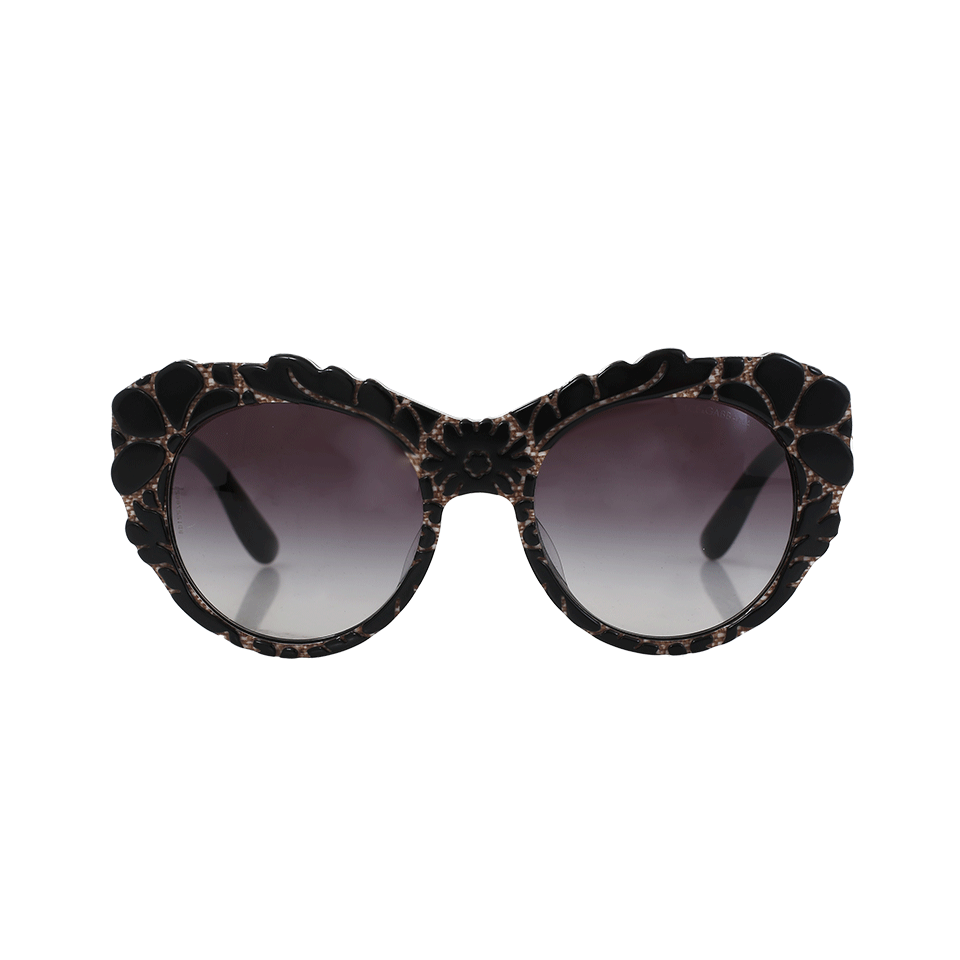 DOLCE & GABBANA-Texture Sunglasses-BLACK