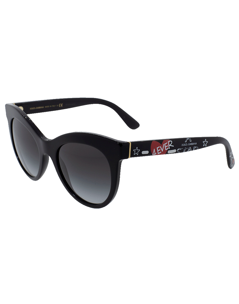 DOLCE & GABBANA-Graffiti Sunglasses-BLCK/GREY