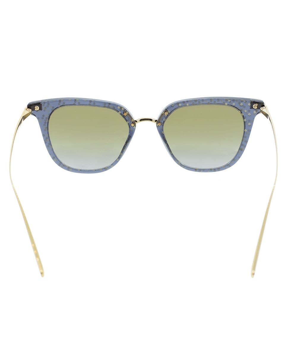 DOLCE & GABBANA-Panthos Shaped Sunglasses-BLK/GLD