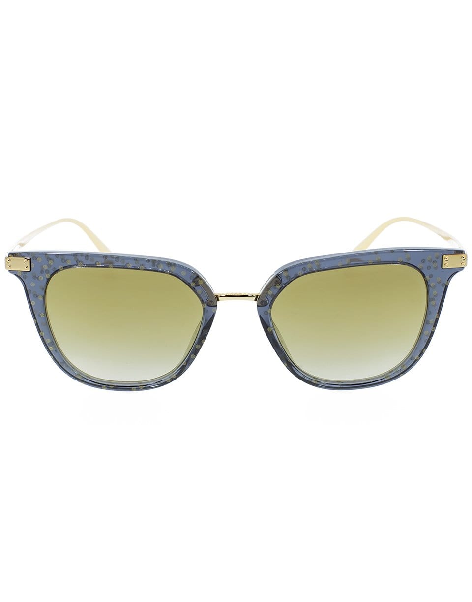 DOLCE & GABBANA-Panthos Shaped Sunglasses-BLK/GLD