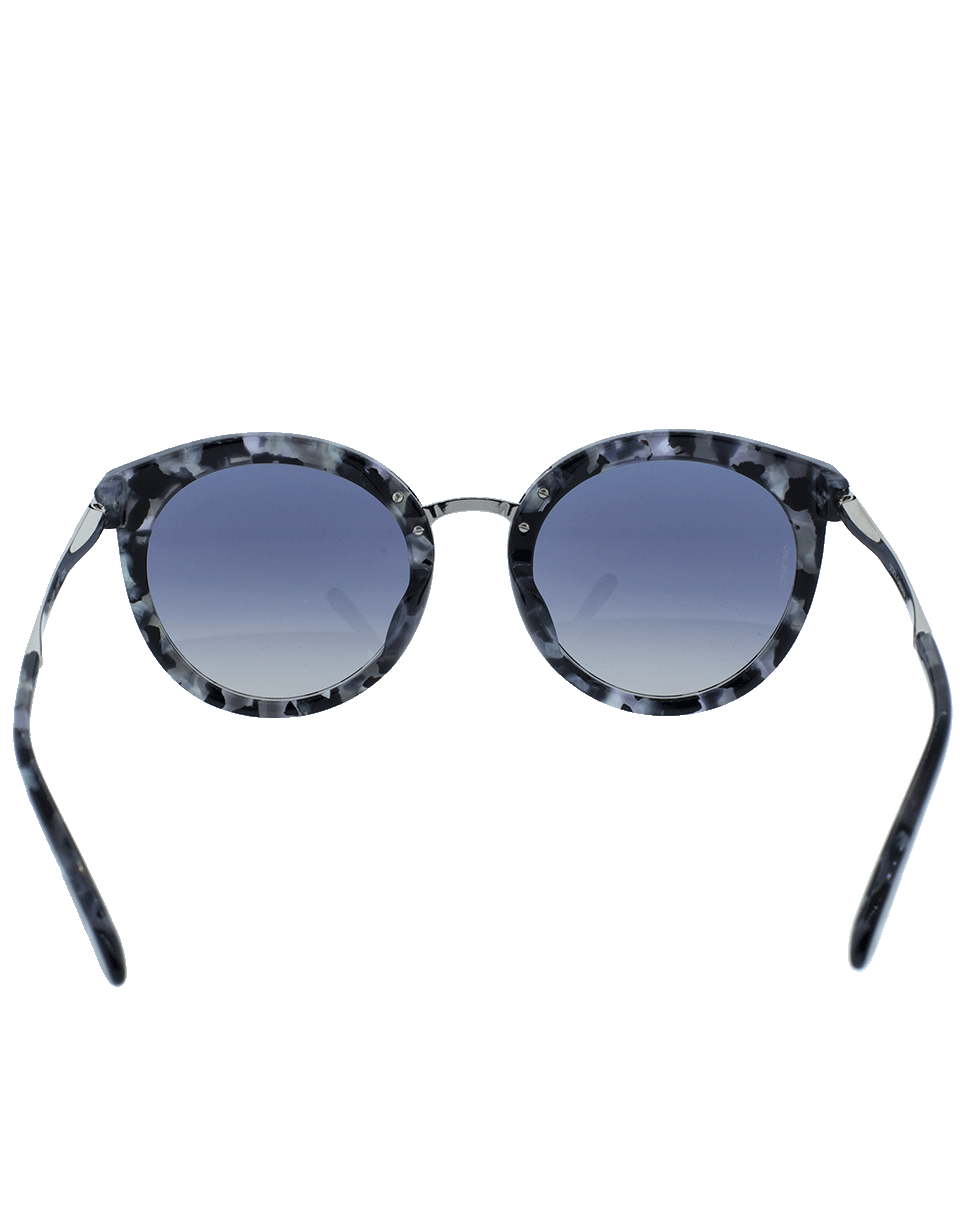 DOLCE & GABBANA-Round Frame Sunglasses-BLK/SLVR