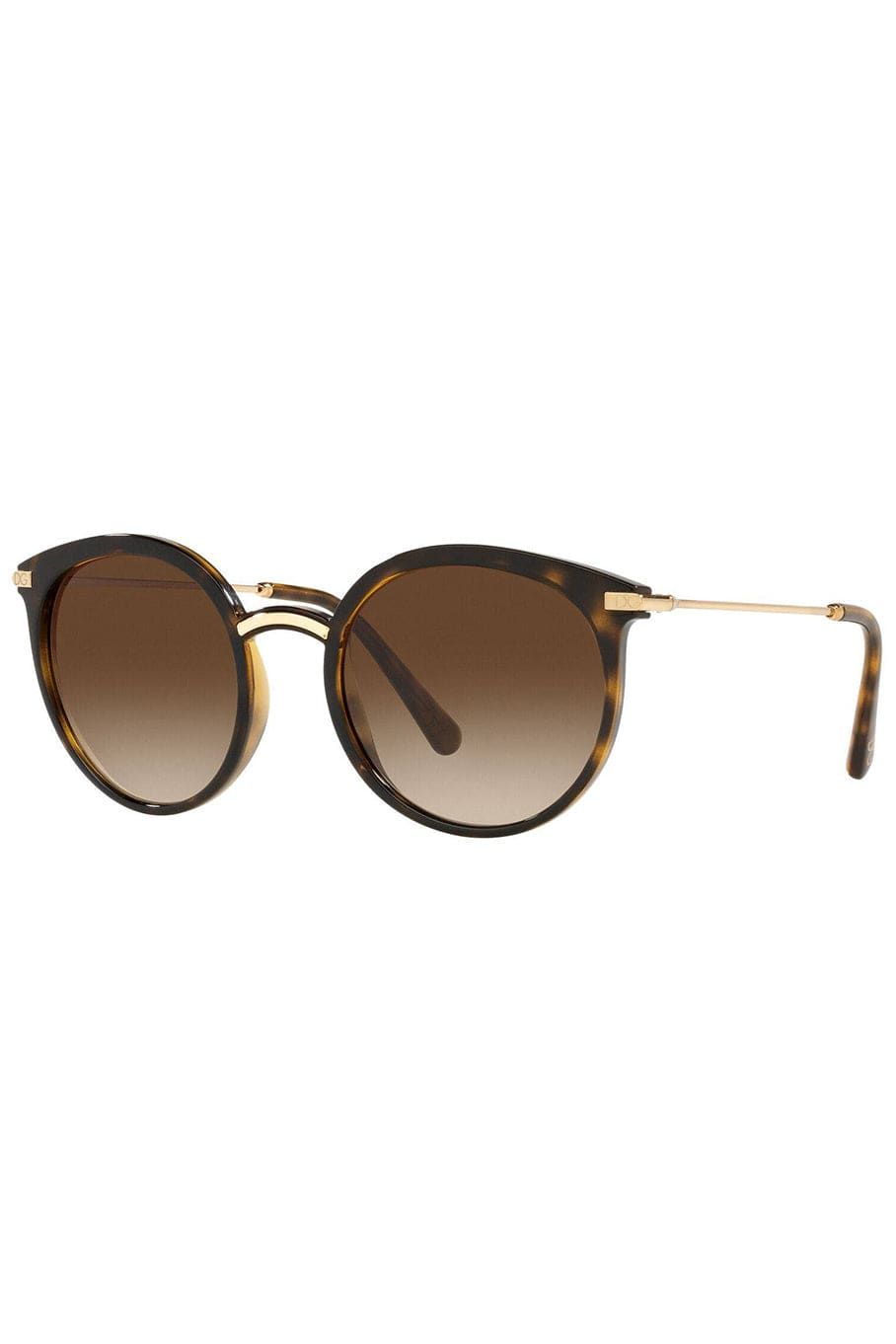 DOLCE & GABBANA-Gradient Brown Havanna Sunglasses-BRNHAVAN