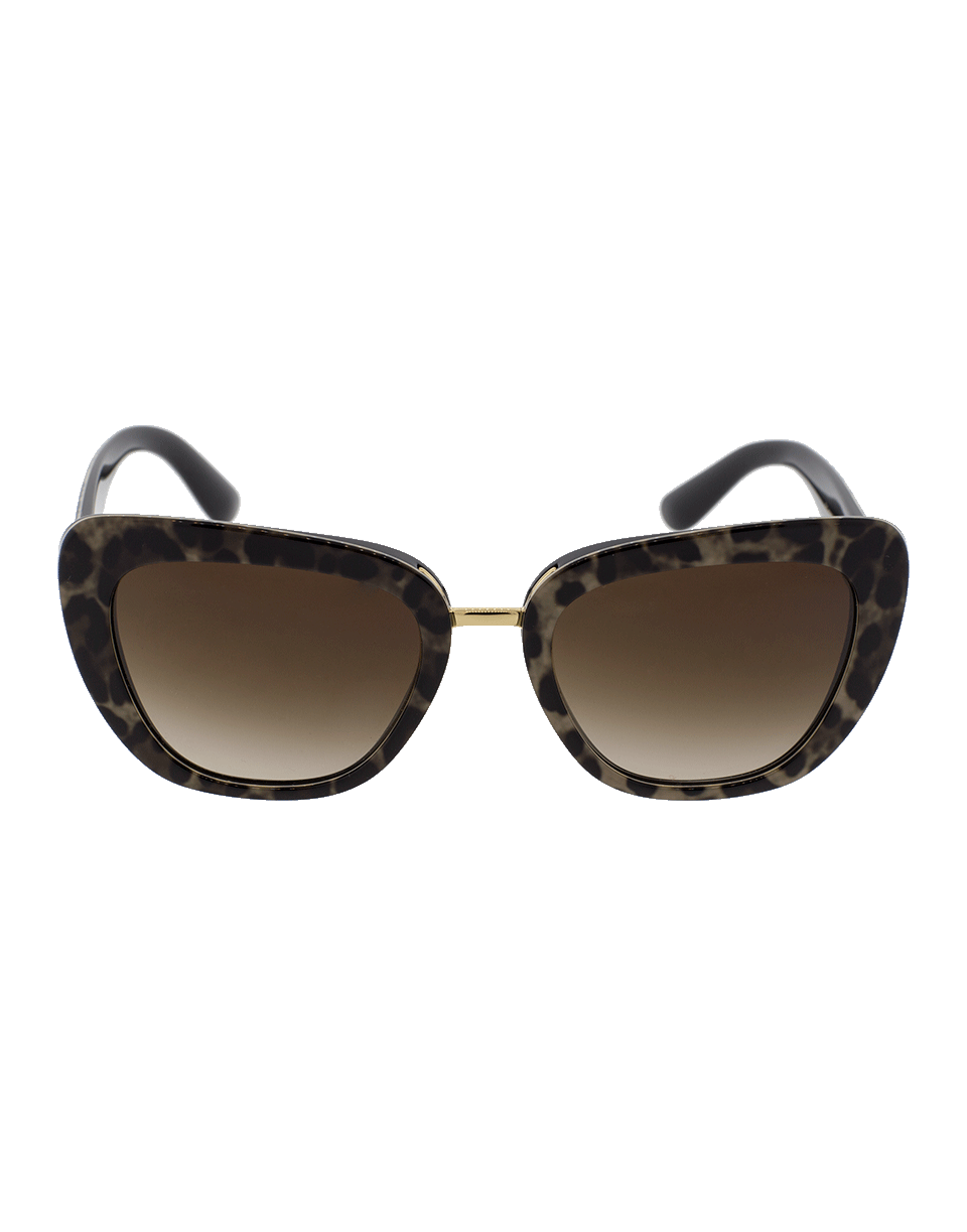 DOLCE & GABBANA-Leopard Sunglasses-BROWN