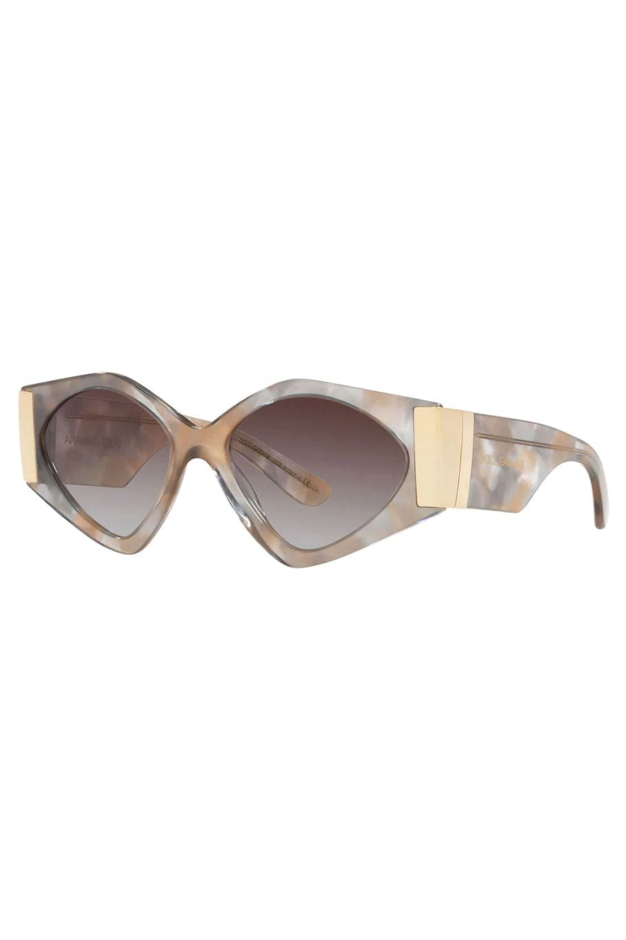 DOLCE & GABBANA-Angular Sunglasses-GREY GOLD