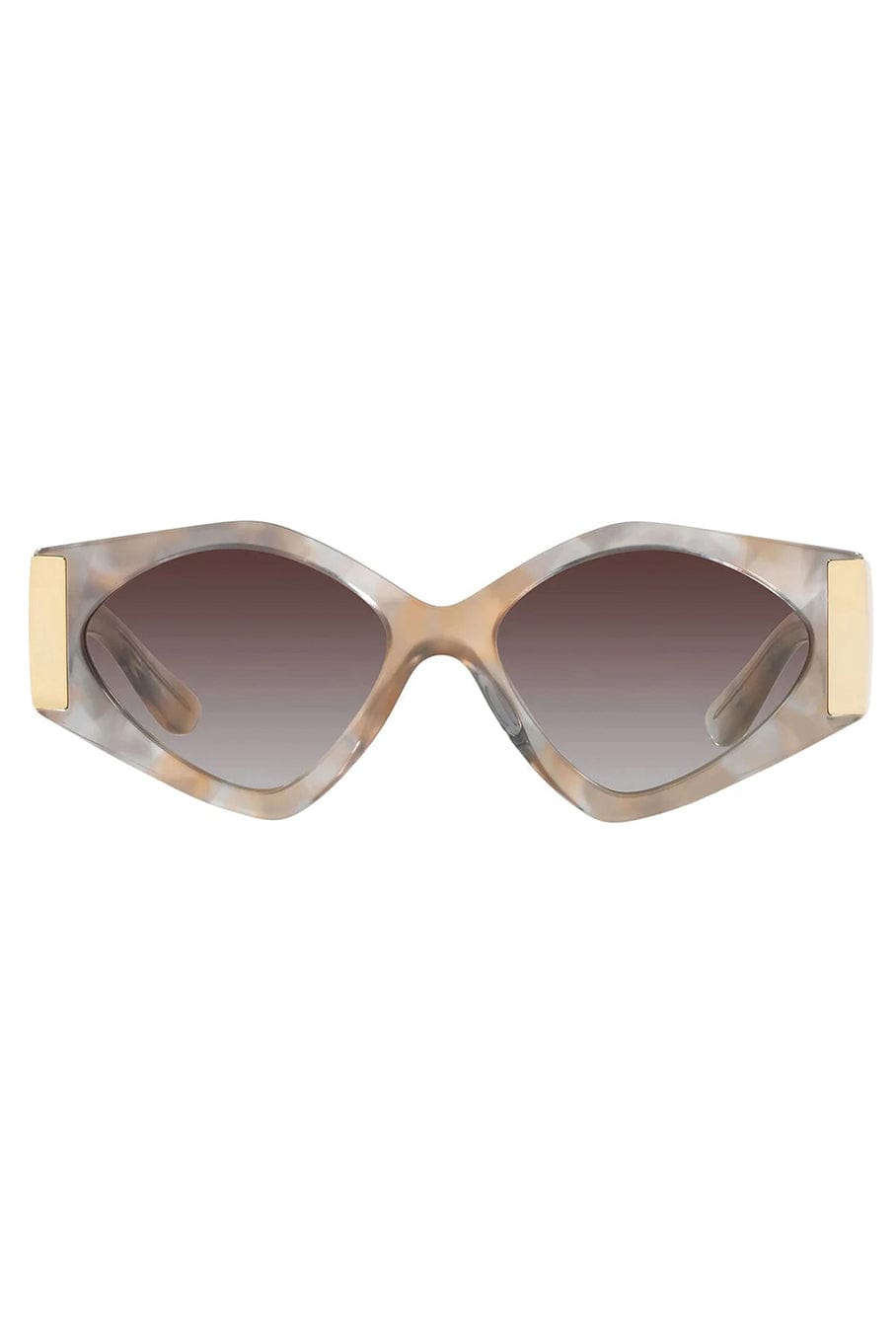 DOLCE & GABBANA-Angular Sunglasses-GREY GOLD