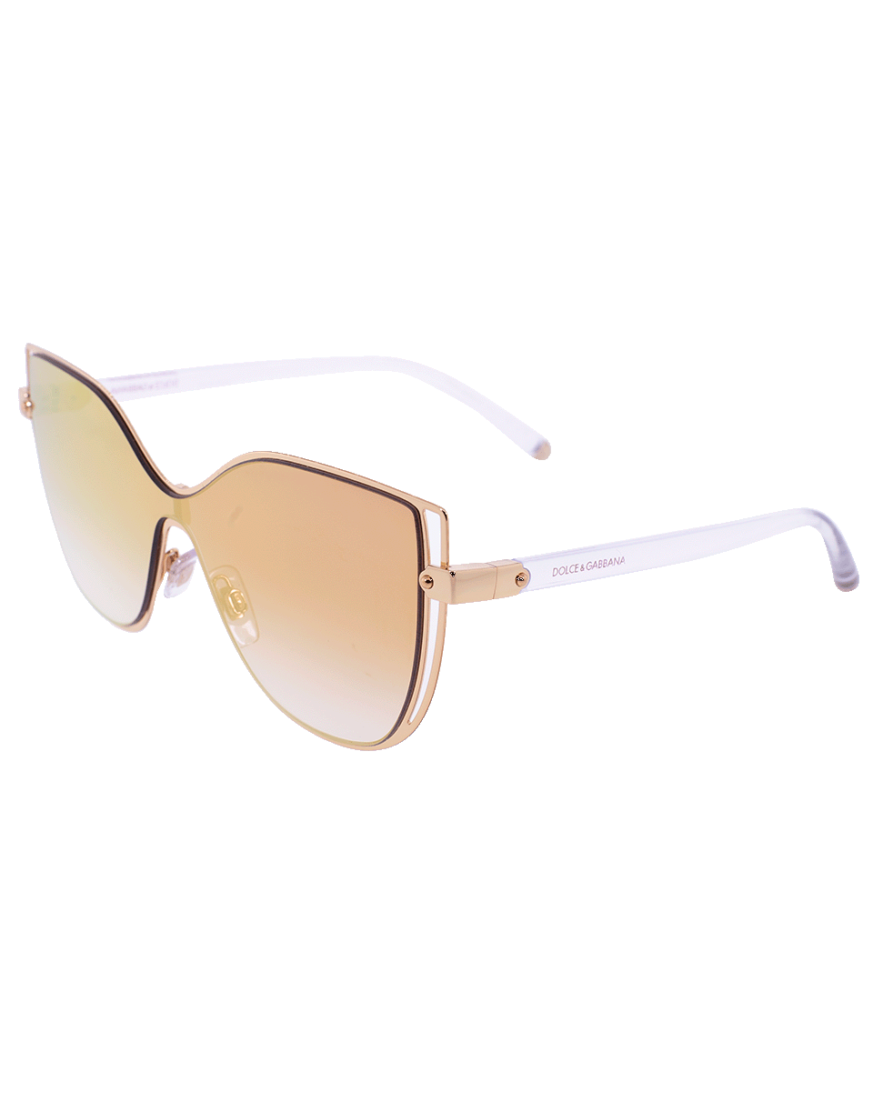 DOLCE & GABBANA-Shield Sunglasses-PNKGLD