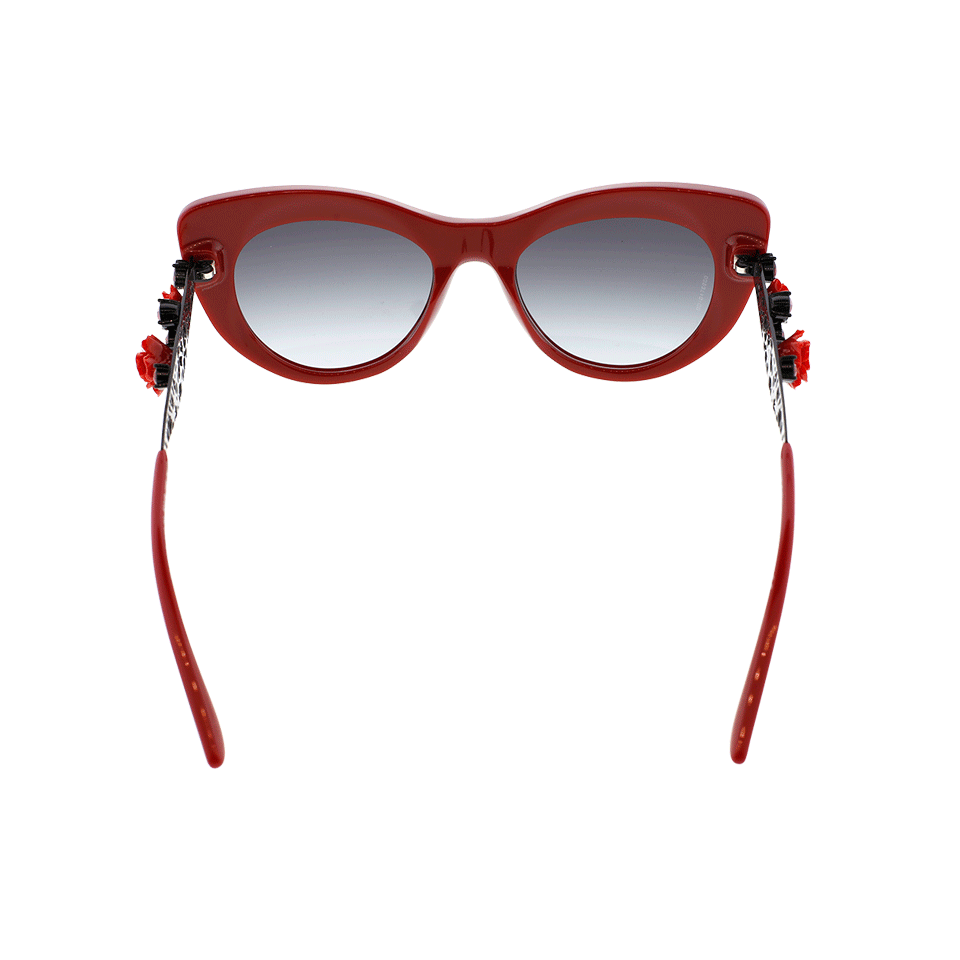 DOLCE & GABBANA-Embellished Cat Eye Sunglasses-RED/GRY