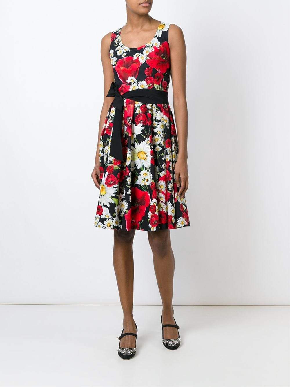 DOLCE & GABBANA-A-Line Floral Dress-