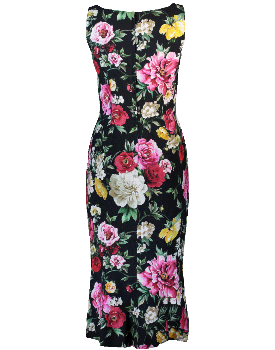 DOLCE & GABBANA-Floral Fitted Dress-