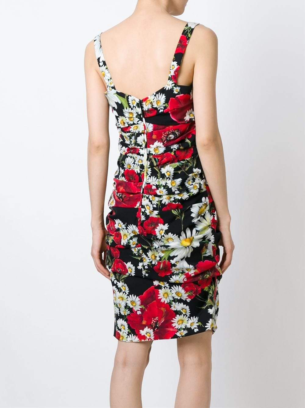DOLCE & GABBANA-Rouched Poppy Dress-