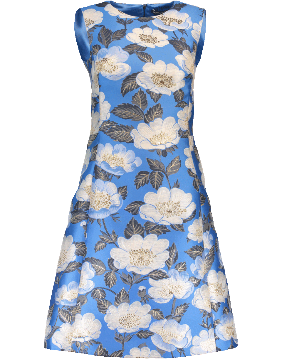 DOLCE & GABBANA-Jascquard Fitted Dress-