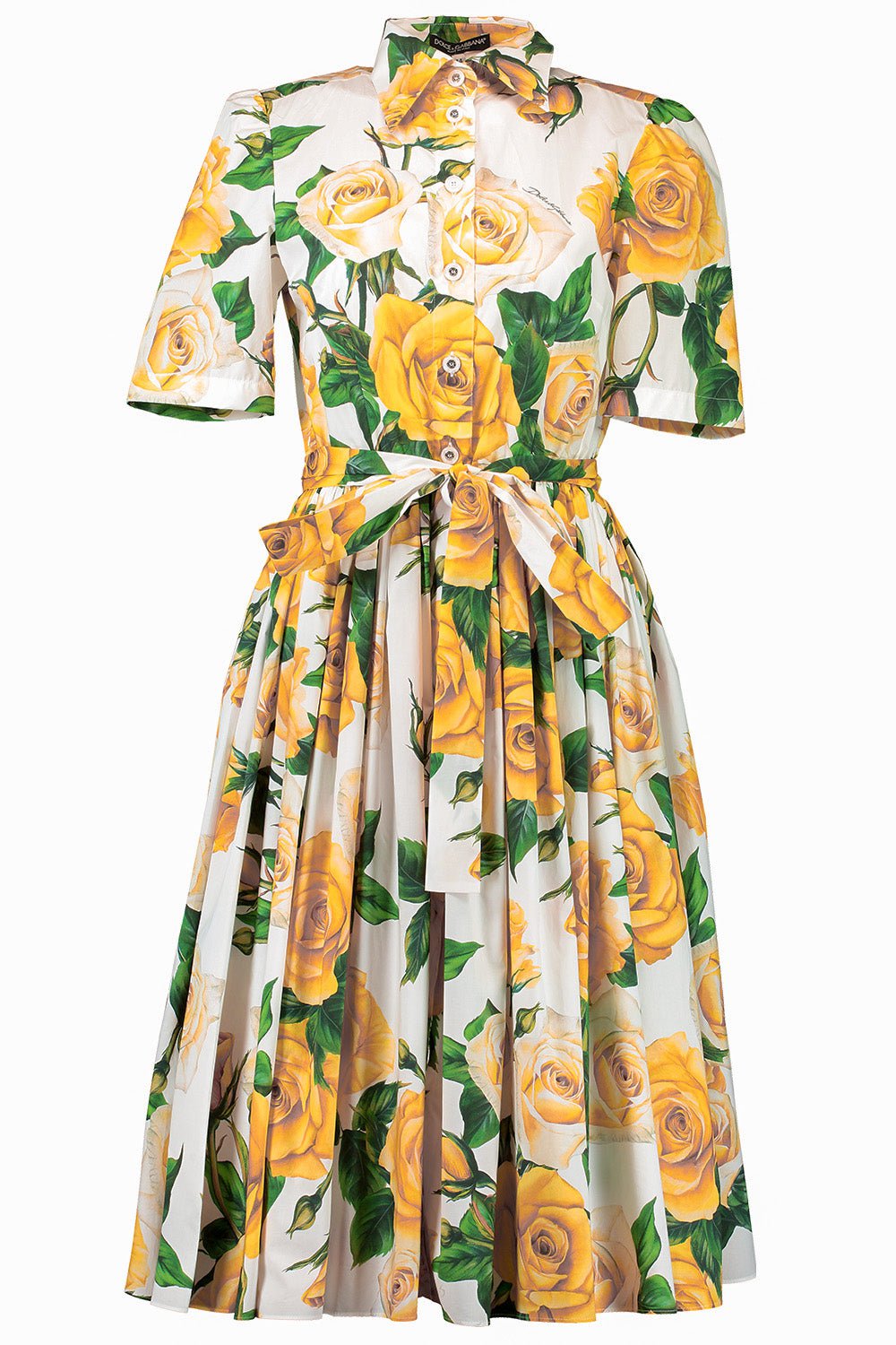 DOLCE & GABBANA-Floral Shirt Dress-