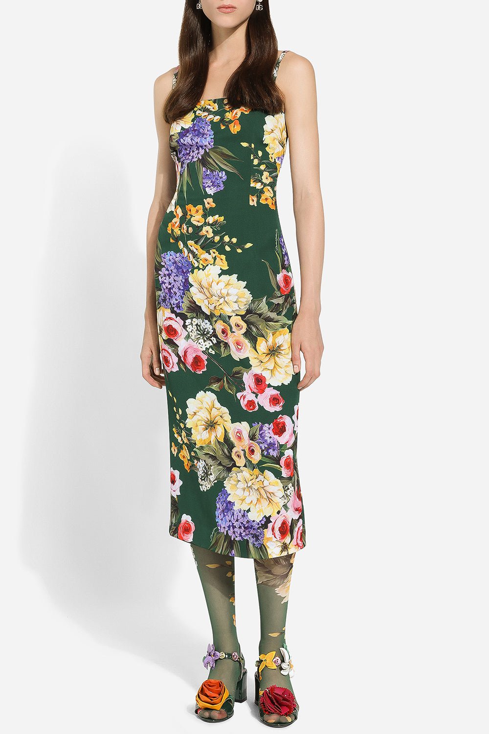 DOLCE & GABBANA-Sleeveless Tubino Midi Dress-