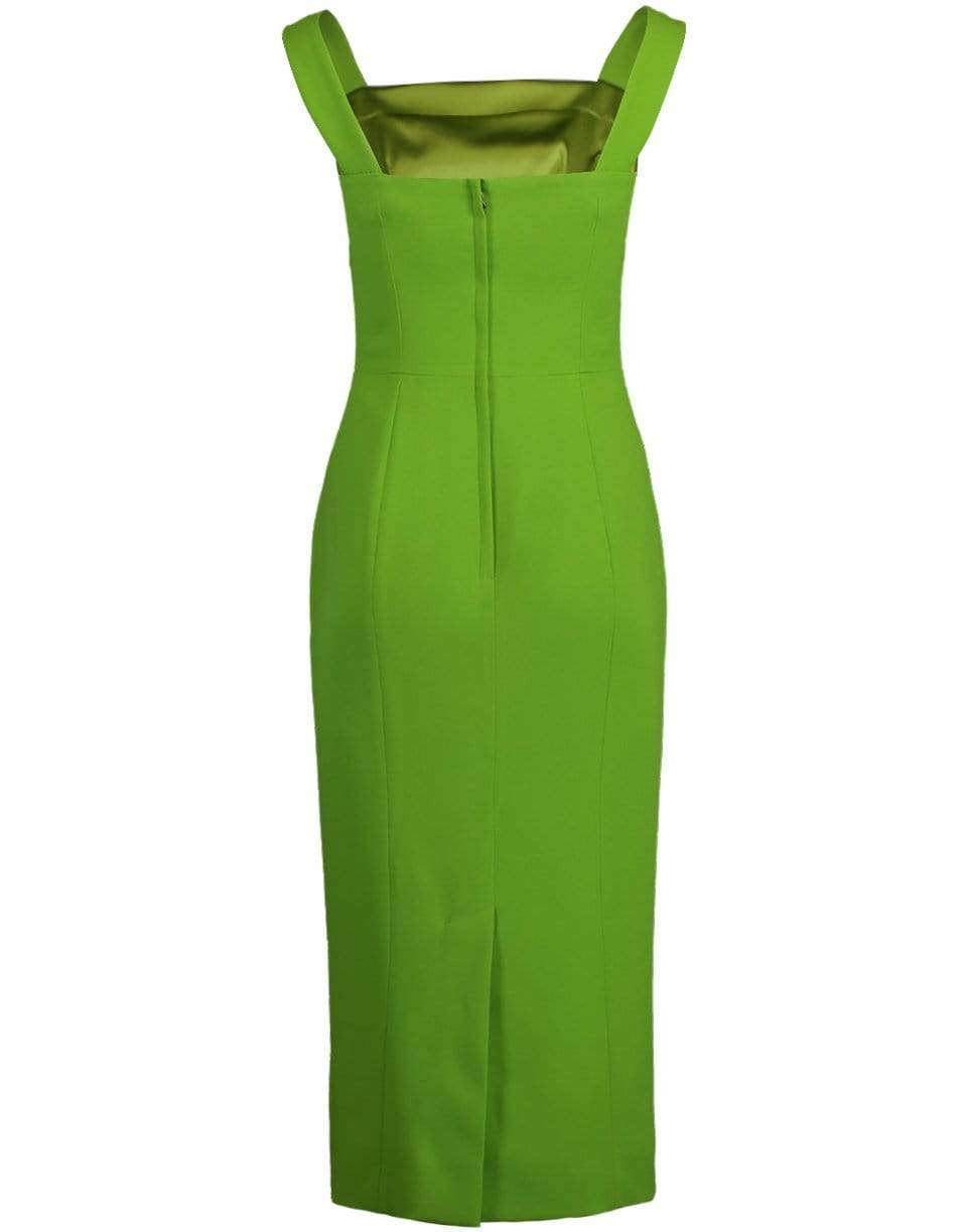 DOLCE & GABBANA-Square Neck Tank Dress-LIME