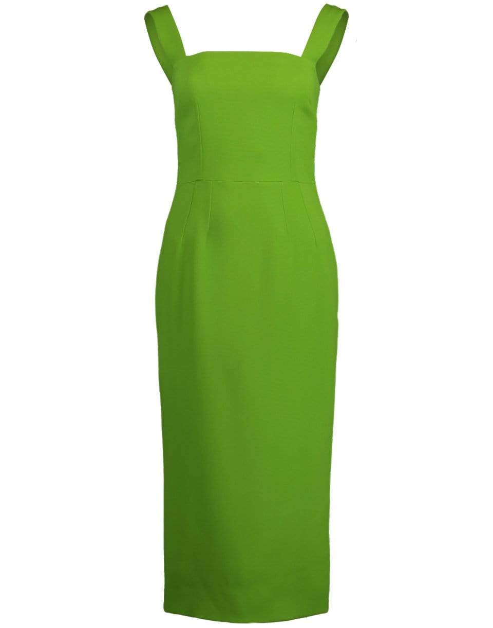 DOLCE & GABBANA-Square Neck Tank Dress-LIME