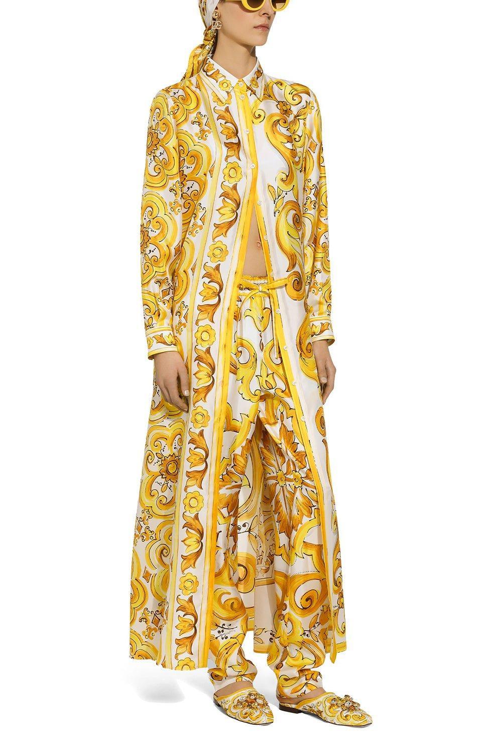 DOLCE & GABBANA-Maiolica Printed Caftan-