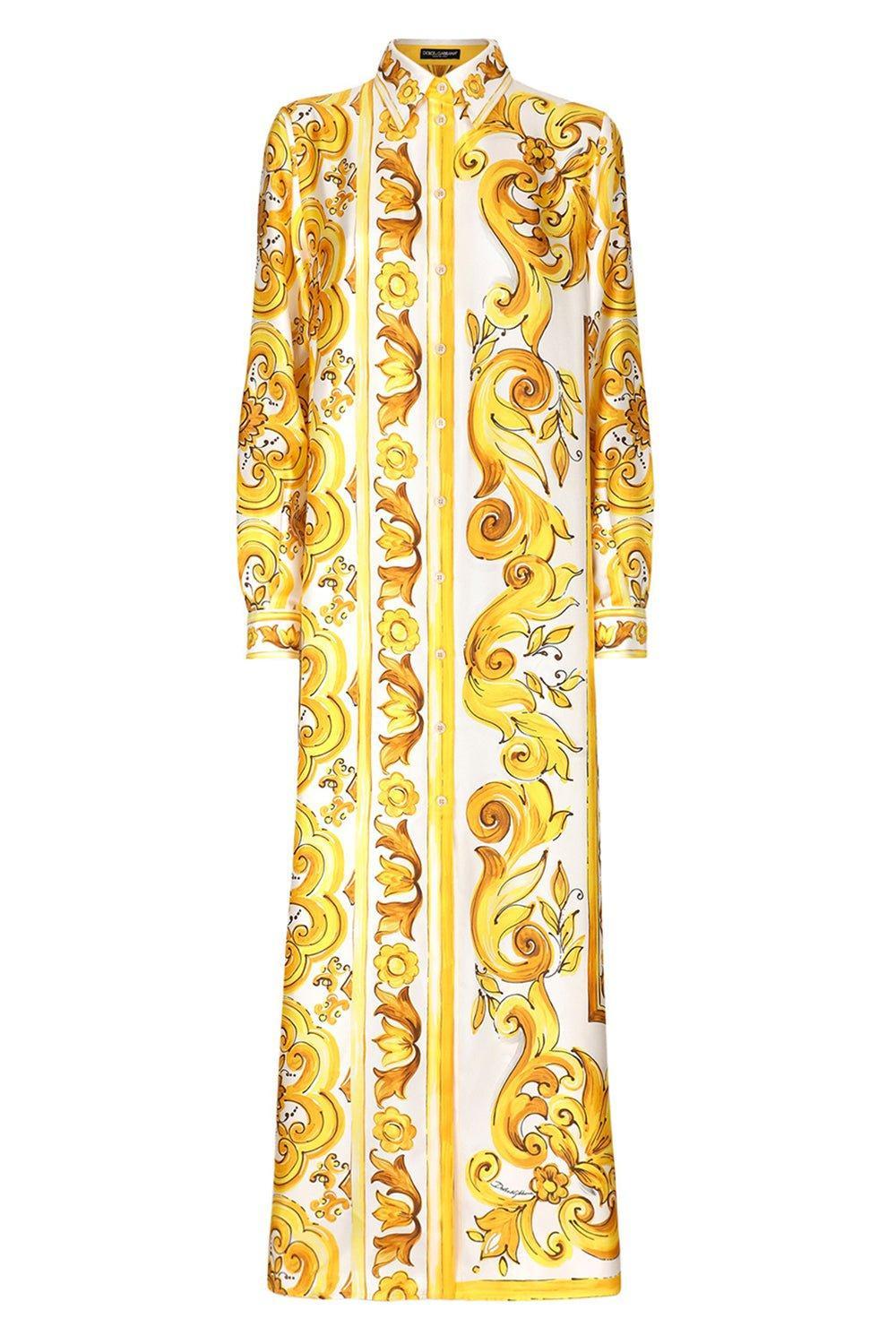 DOLCE & GABBANA-Maiolica Printed Caftan-