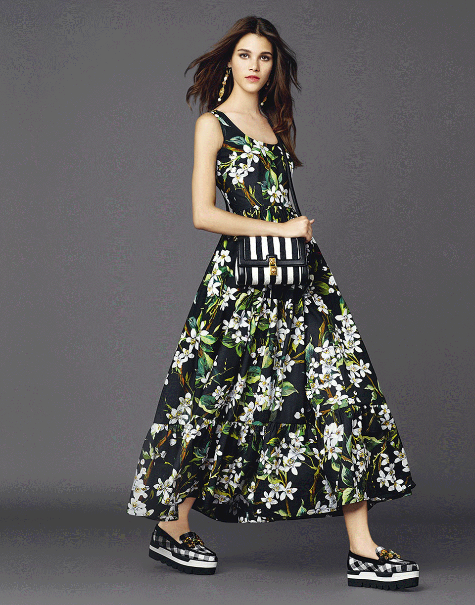 DOLCE & GABBANA-Orange Blossom Dress-