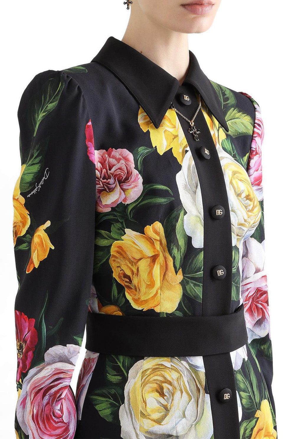 Long Sleeve Printed Shirt Dress | DOLCE & GABBANA  Marissa Collections