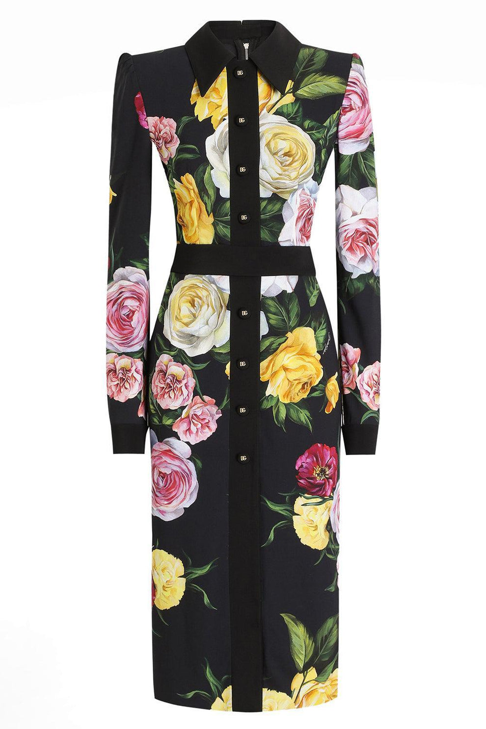 dolce gabbana dress shirts Long Sleeve Printed Shirt Dress