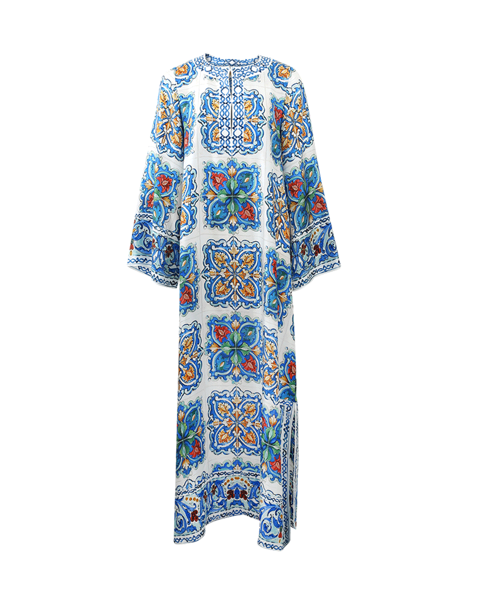 DOLCE & GABBANA-Tile Printed Caftan-STAMPA