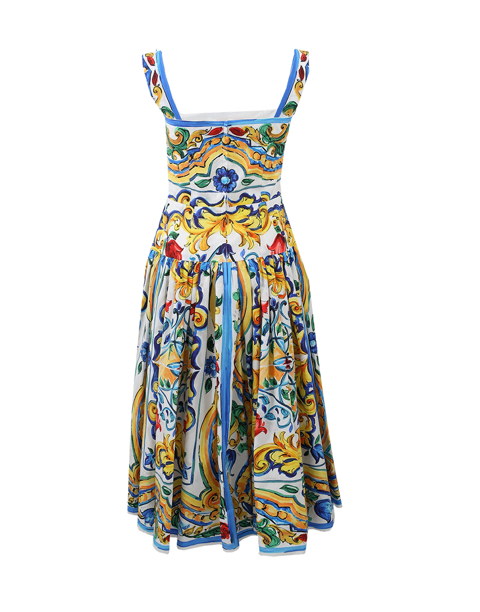 DOLCE & GABBANA-Maiolica Drop Waist Dress-