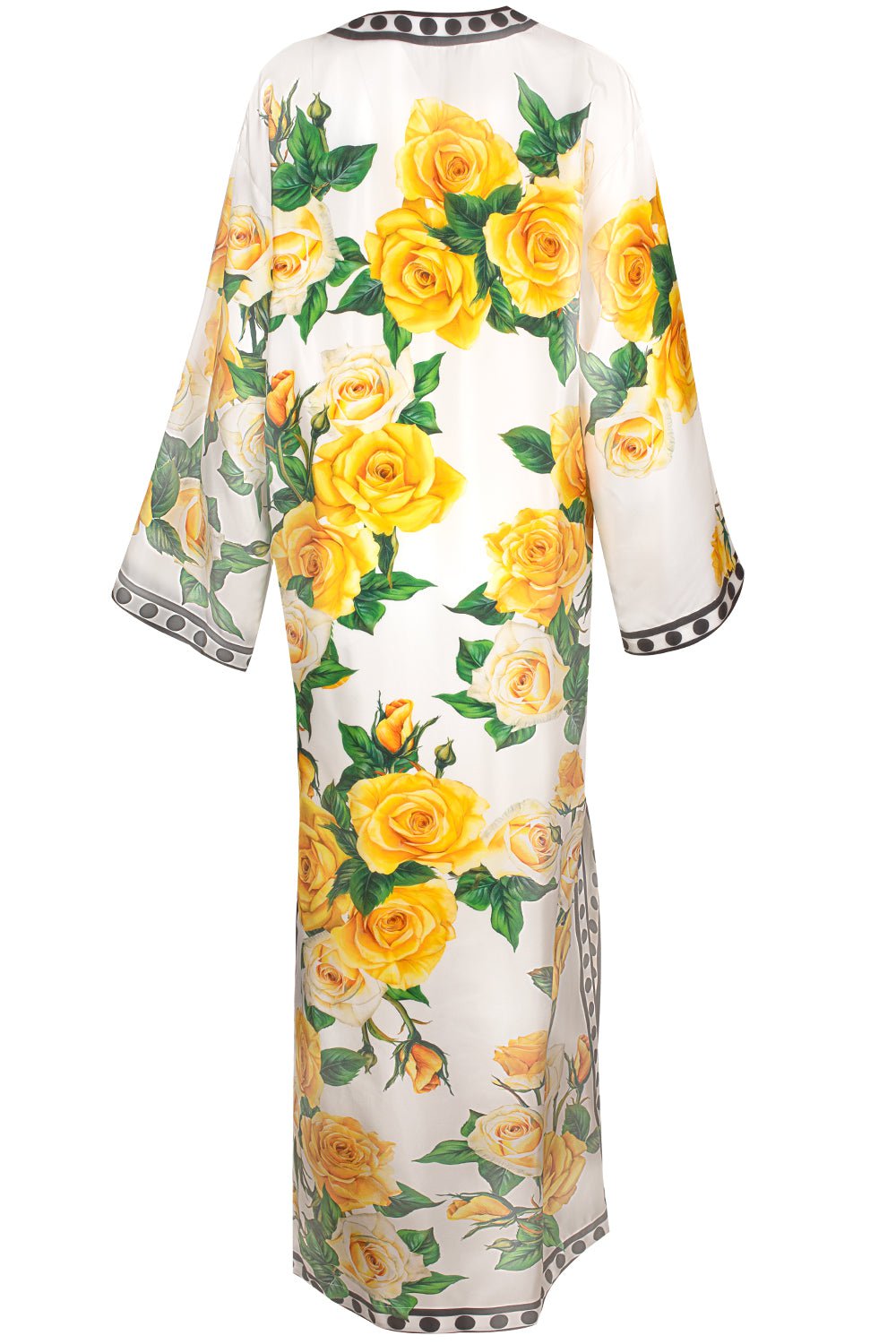 DOLCE & GABBANA-Kimono Sleeve Floral Kaftan-YELLOW ROSE