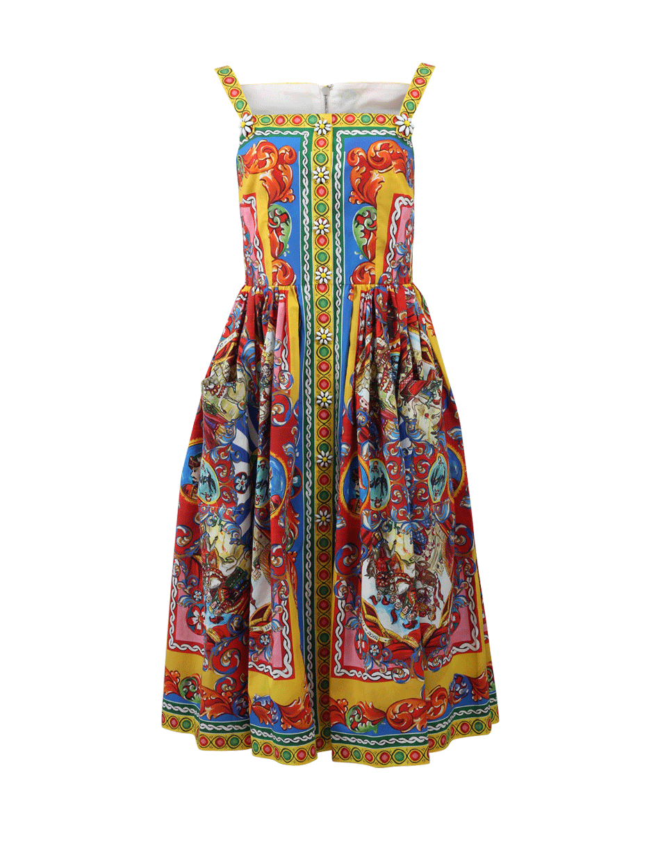 DOLCE & GABBANA-Printed Caretto Dress-