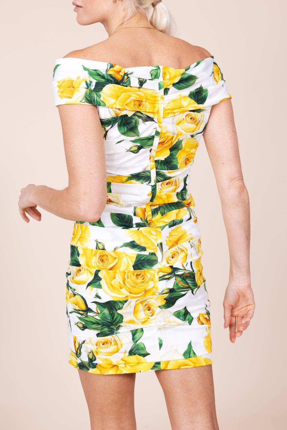 DOLCE & GABBANA-Off The Shoulder Mini Dress-