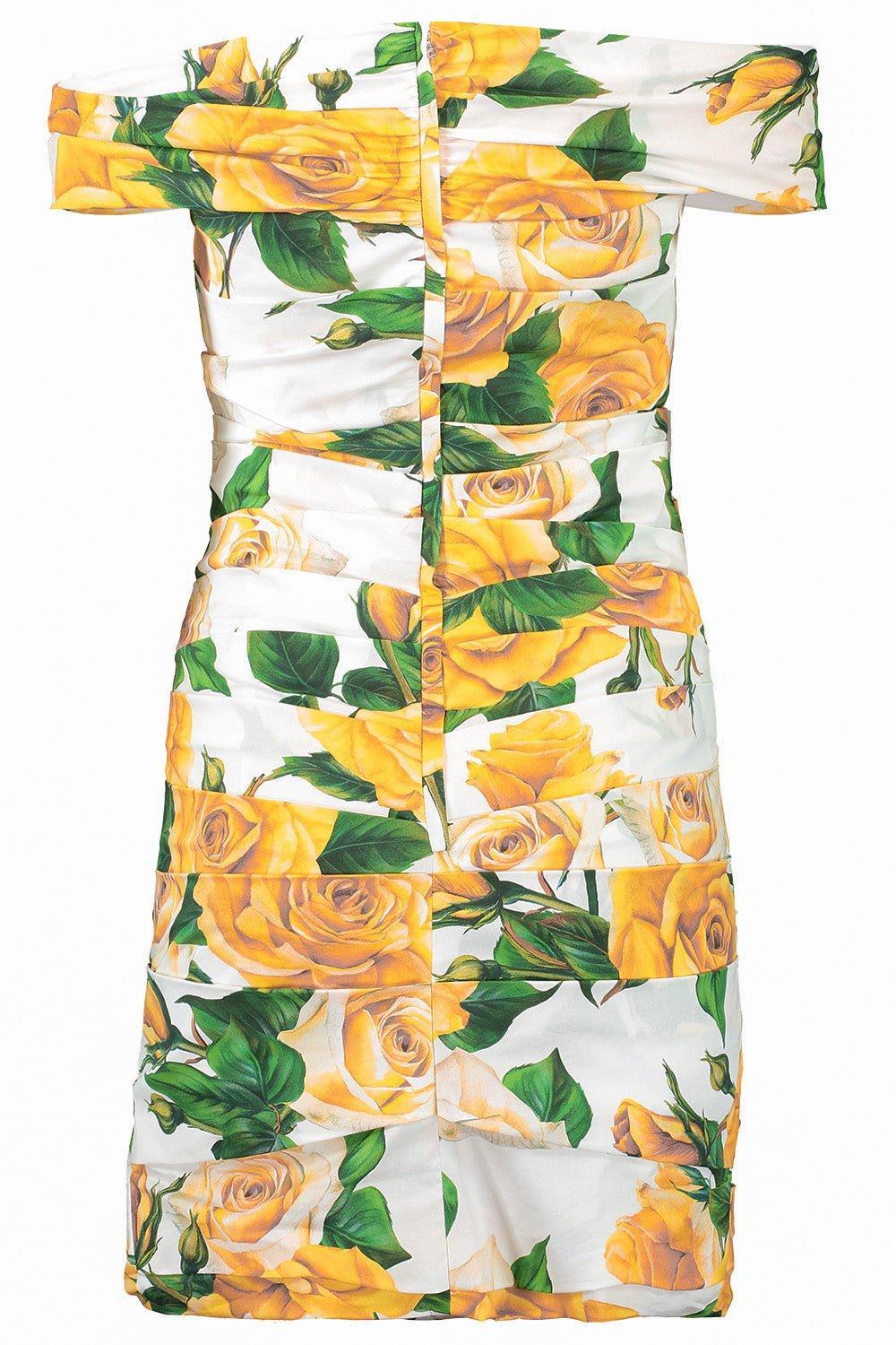 DOLCE & GABBANA-Off The Shoulder Mini Dress-