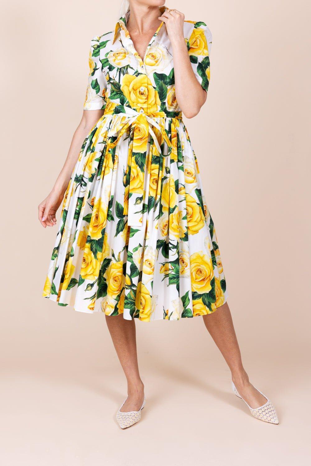 DOLCE & GABBANA-Floral Shirt Dress-