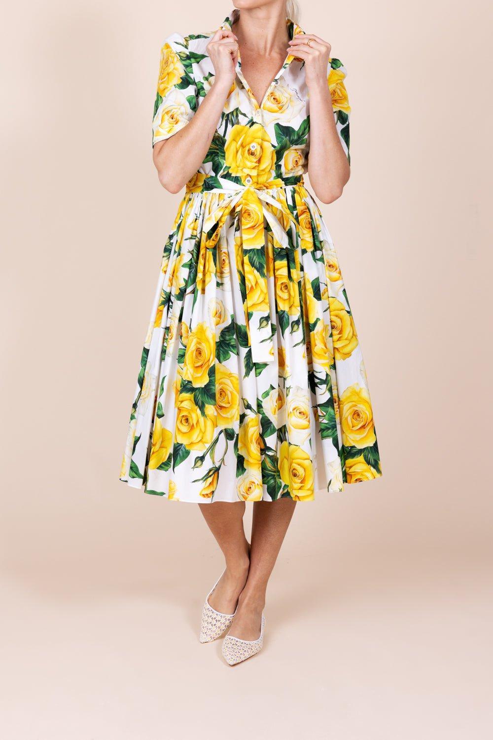 DOLCE & GABBANA-Floral Shirt Dress-