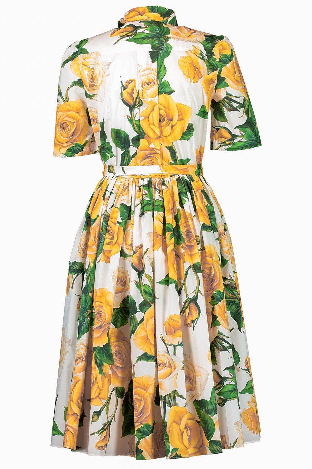 DOLCE & GABBANA-Floral Shirt Dress-