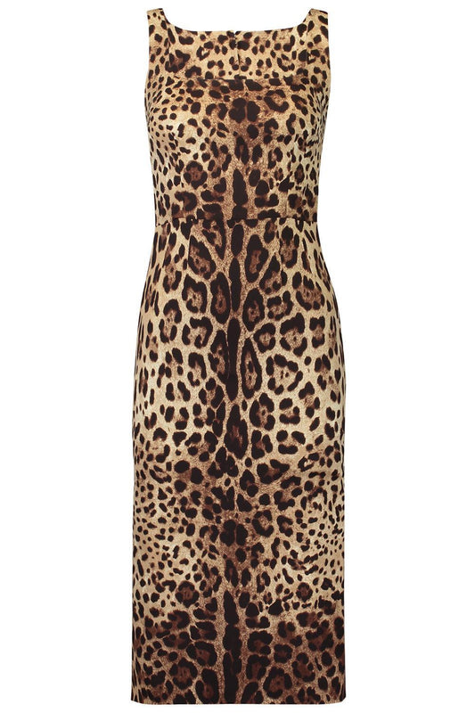 Sleeveless Midi Dress-ANIMAL-38-CLOTHINGDRESSCOCKTAIL-DOLCE & GABBANA