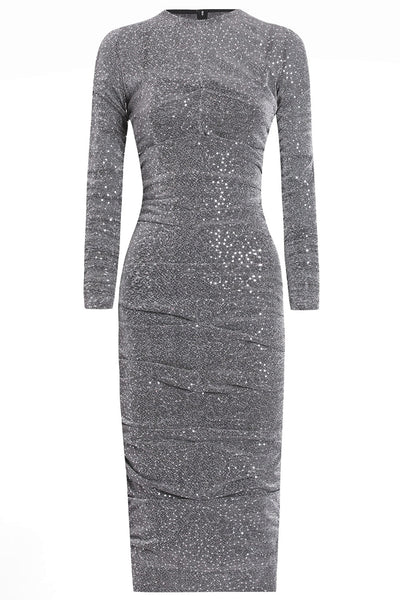 sachin and babi light blue dress Long Sleeve Ruched Midi Dress
