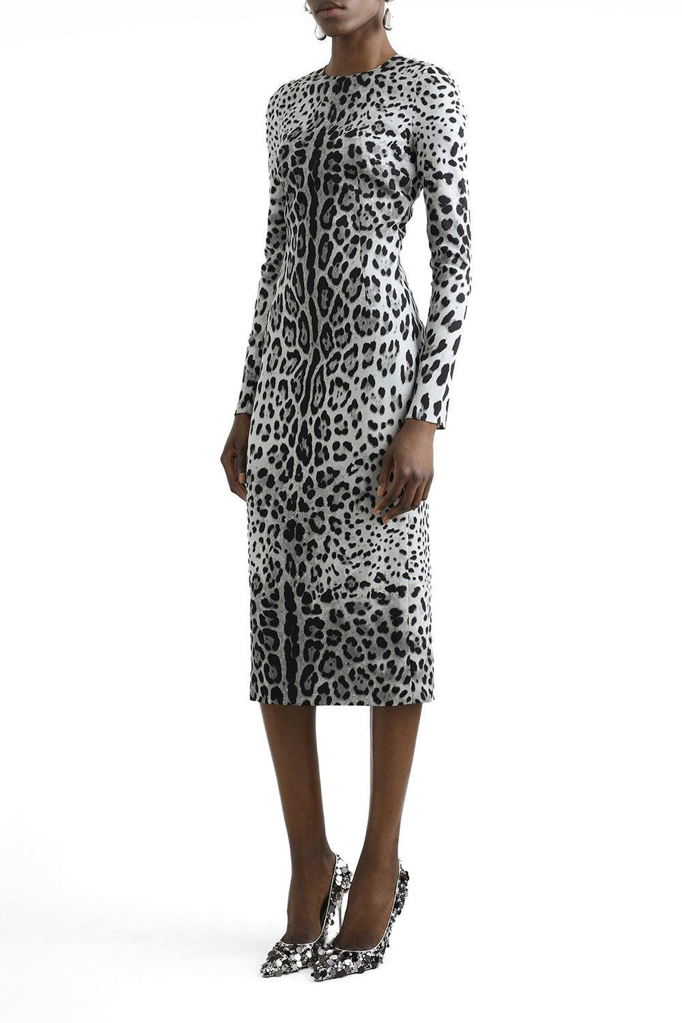 Leopard Print Midi Dress