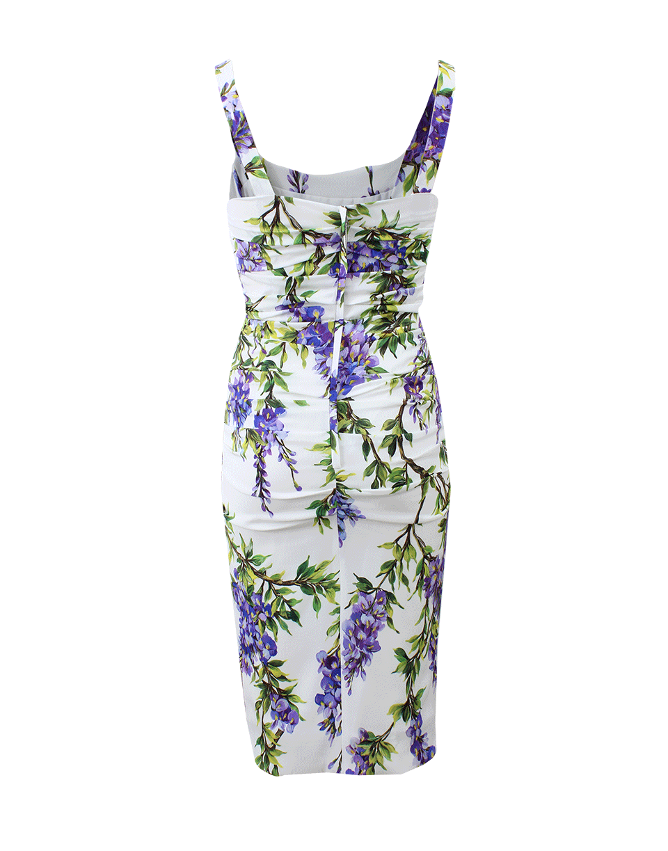 DOLCE & GABBANA-Ruched Wisteria Dress-