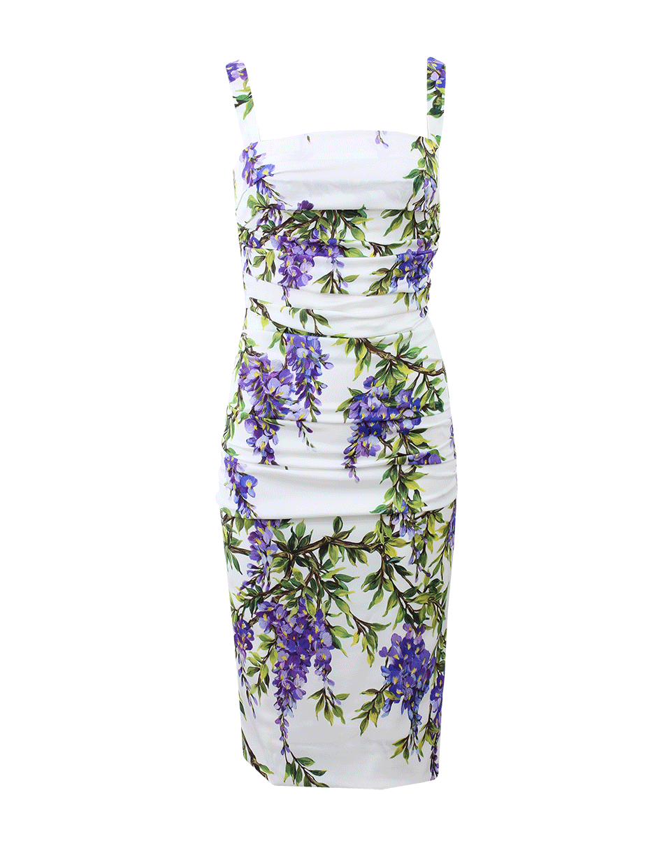 DOLCE & GABBANA-Ruched Wisteria Dress-