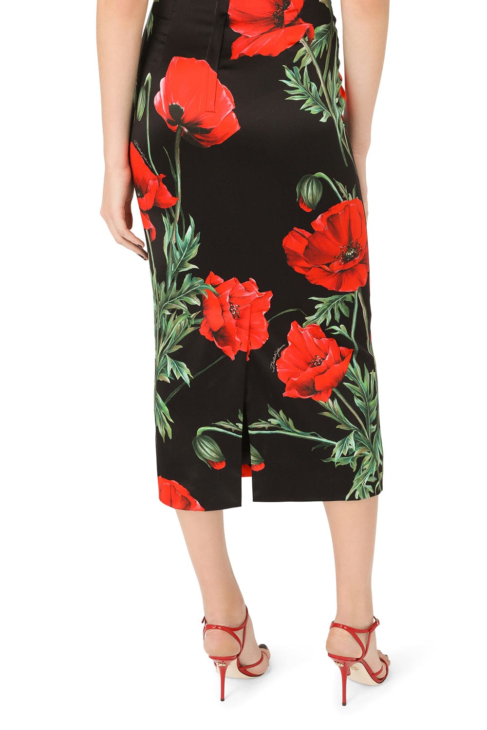 DOLCE & GABBANA-Sleeveless Sweetheart Neck Dress-